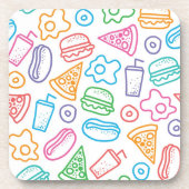 Schnellimbißmuster Getränkeuntersetzer (Vorderseite)