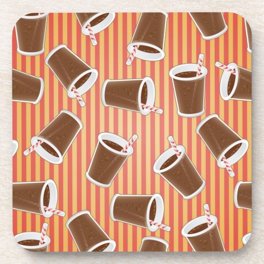 Schnellimbißmuster Getränkeuntersetzer (Vorderseite)