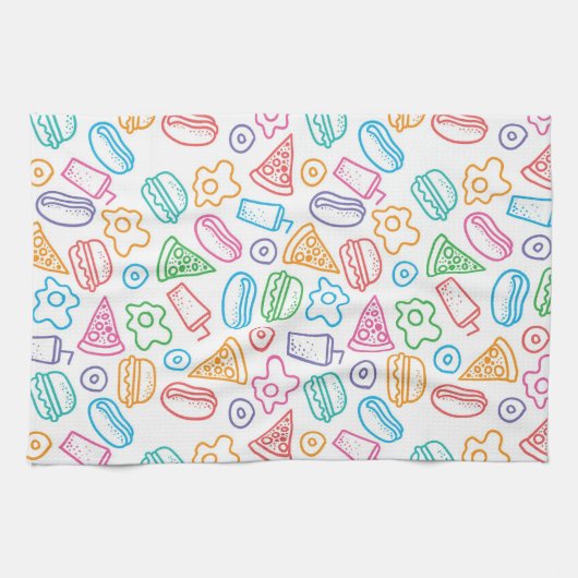 Schnellimbißmuster Handtuch (Horizontal)