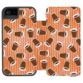 Schnellimbißmuster Incipio iPhone Geldbeutel-Hülle (Folio Geöffnet)