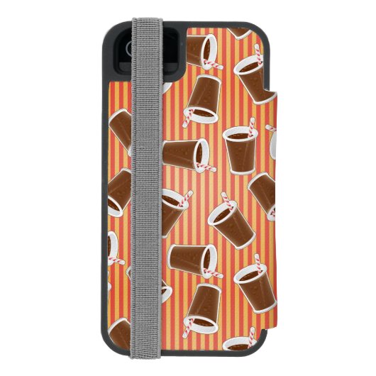 Schnellimbißmuster Incipio iPhone Geldbeutel-Hülle (Folio Rückseite)