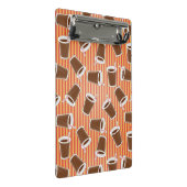 Schnellimbißmuster Mini Klemmbrett (Schrägansicht)