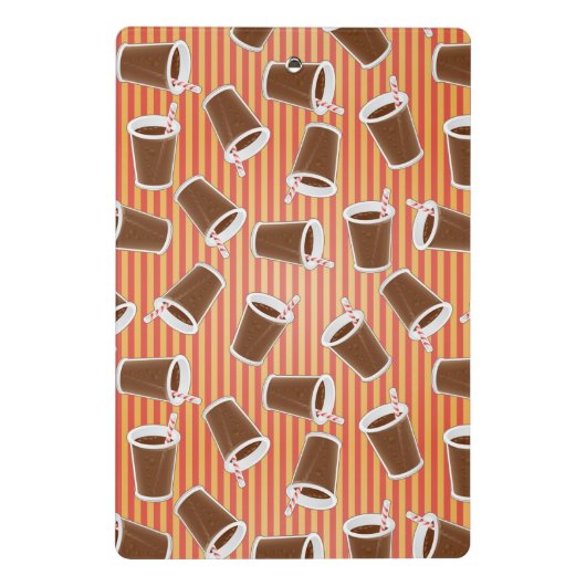 Schnellimbißmuster Mini Klemmbrett (Rückseite)