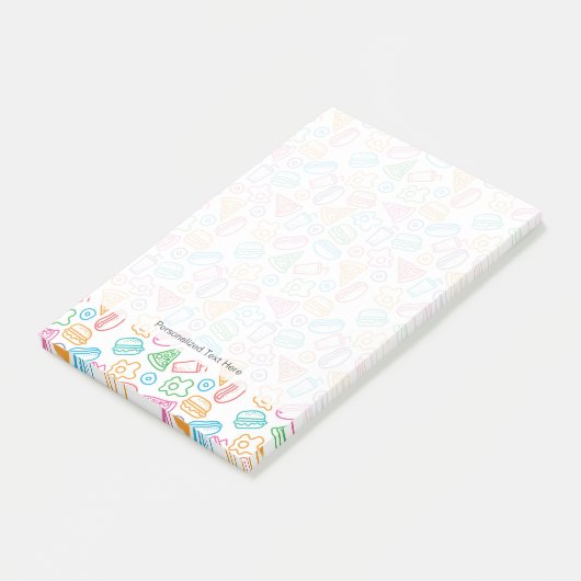 Schnellimbißmuster Post-it Klebezettel (angewinkelt)