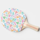 Schnellimbißmuster Tischtennis Schläger (Seitenansicht)