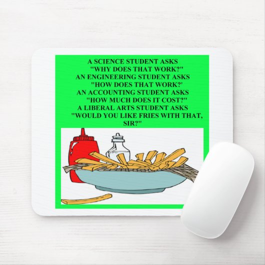 Schnellimbißwitz der Künstewissenschaft Mousepad (Mit Mouse)