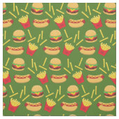 Schnellkochtopf Burger Fries Hot Dog Stoff (Muster)