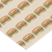 Schnellkochtopf für Hamburger Burger Cheeseburger Tischdecke (Schrägansicht)