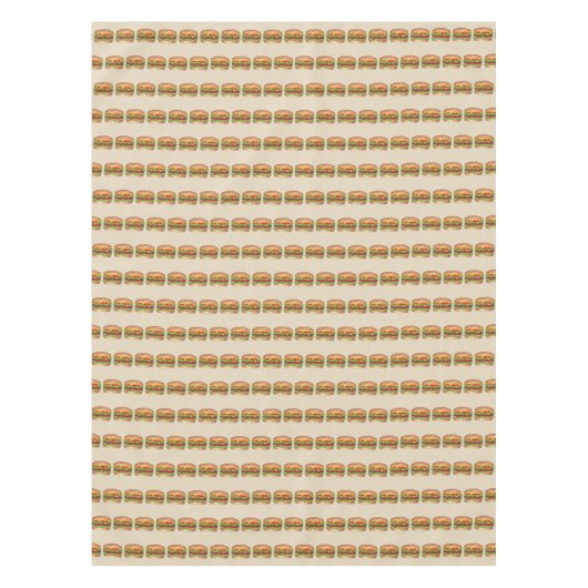 Schnellkochtopf für Hamburger Burger Cheeseburger Tischdecke (Vorderseite)
