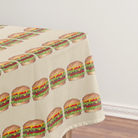 Schnellkochtopf für Hamburger Burger Cheeseburger Tischdecke (Beispiel)
