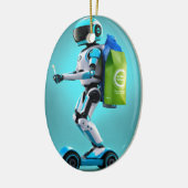 Schnelllaufroboter Keramik Ornament (Links)