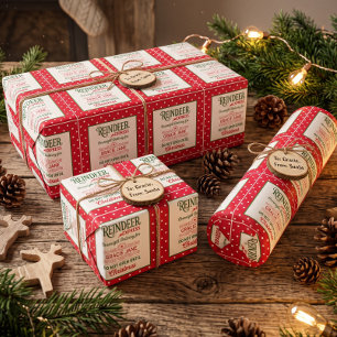 Schnelllieferung des Weihnachtsmanns gepunktet Geschenkpapier