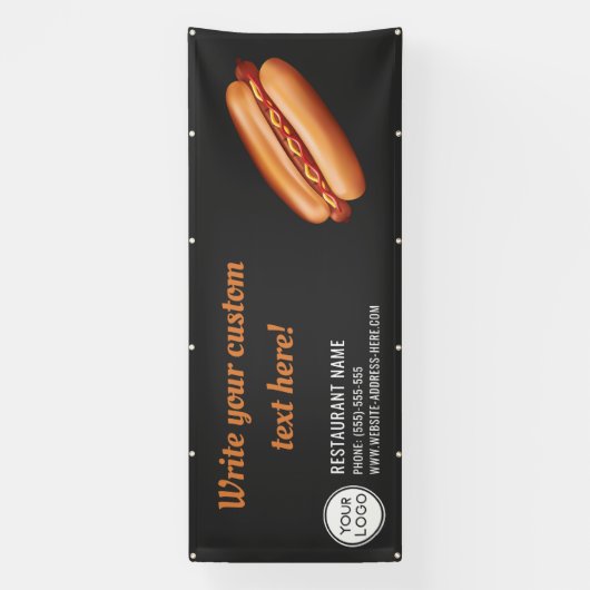 Schnellrestaurant oder Abendessen nach Maß Banner (Vertikal)