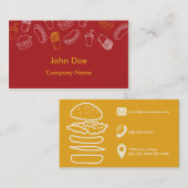 Schnellrestaurant-Visitenkarten Visitenkarte (Vorne/Hinten)