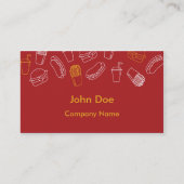 Schnellrestaurant-Visitenkarten Visitenkarte (Vorderseite)