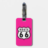 Schnellrosa Straße 66 Gepäckanhänger (Rückseite vertikal)