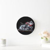 Schnellrotes Motorrad Runde Wanduhr (Zuhause)