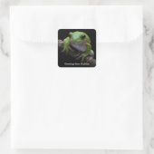 Schnellsticker für Frosch Quadratischer Aufkleber (Tasche)