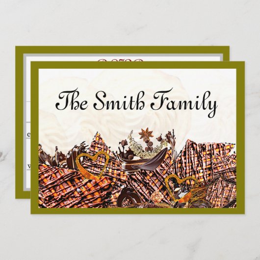 SCHNELLTAG! :) ANSAMMLUNG FEIERTAGSKARTE (Vorne/Hinten)