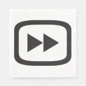 Schnellvorwärtssymbol Serviette (Vorderseite)