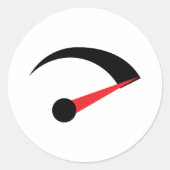 Schnellwarnanzeiger Runder Aufkleber (Vorderseite)