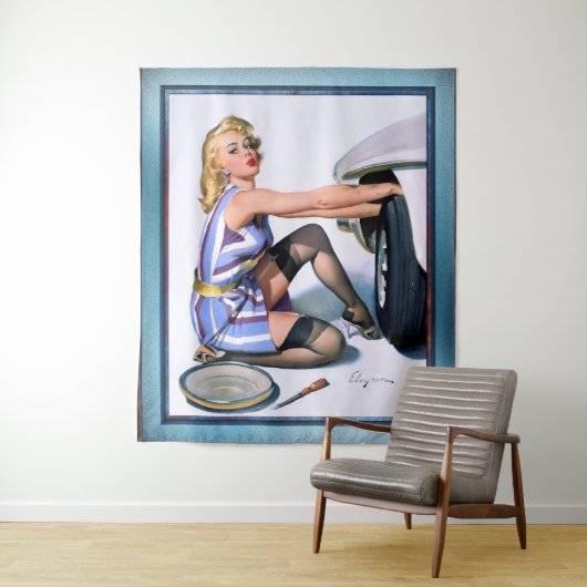 Schnellwechsel von Gil Elvgren Wandteppich (Beispiel)