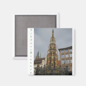 Schner Brunnen Magnet (Vorderseite/Rückseite)