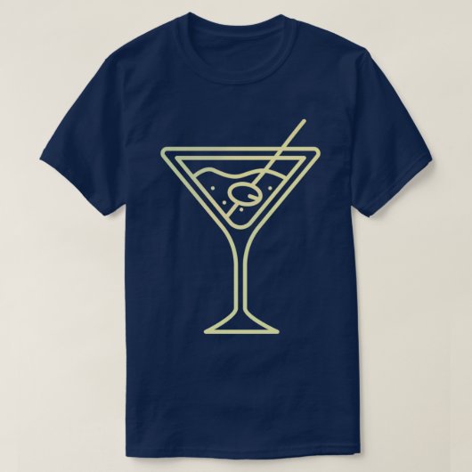 Schnes Cocktail Glas als Party Geschenk Barkeeper T-Shirt (Design vorne)