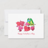 Schnickschnack Liebesvögel Valentinstag Karte (Vorderseite)