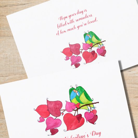 Schnickschnack Liebesvögel Valentinstag Karte
