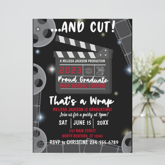 Schnitt 2023 Das ist eine Schwarze Einladung des W (Stehend Vorderseite)