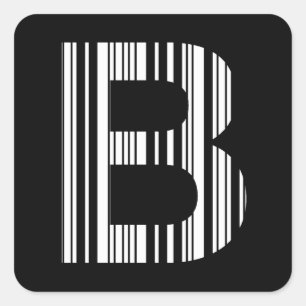 SCHNITT B BAR CODE Erste erste Barcode-Muster Quadratischer Aufkleber