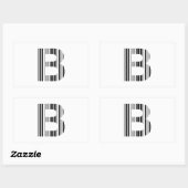 SCHNITT B BAR CODE Erste erste Barcode-Muster Rechteckiger Aufkleber (Blatt)