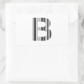 SCHNITT B BAR CODE Erste erste Barcode-Muster Rechteckiger Aufkleber (Tasche)