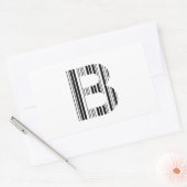 SCHNITT B BAR CODE Erste erste Barcode-Muster Rechteckiger Aufkleber (Umschlag)