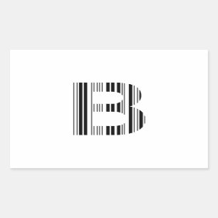 SCHNITT B BAR CODE Erste erste Barcode-Muster Rechteckiger Aufkleber