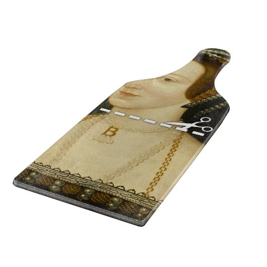Schnitt hier - Anne Boleyn Schneidebrett (Ecke)
