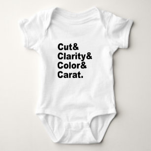 Schnitt & Reinheit & Farbe & Karat Diamantgradie Baby Strampler