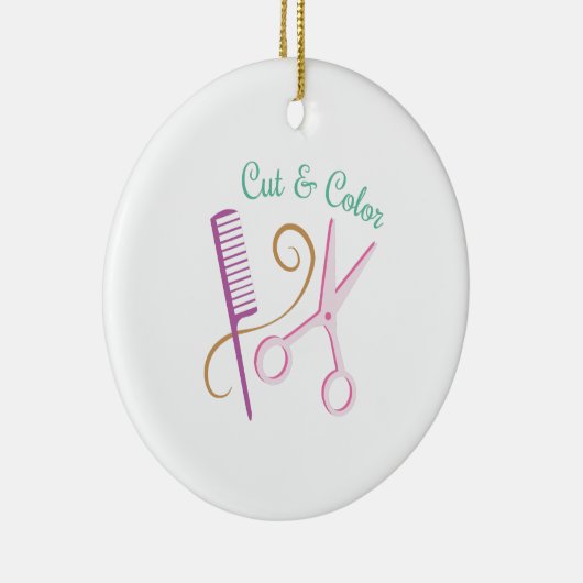 Schnitt u. Farbe Keramik Ornament (Rechts)