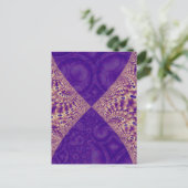 Schnittbild der Formulare für abstraktes lila Frak Postkarte (Stehend Vorderseite)