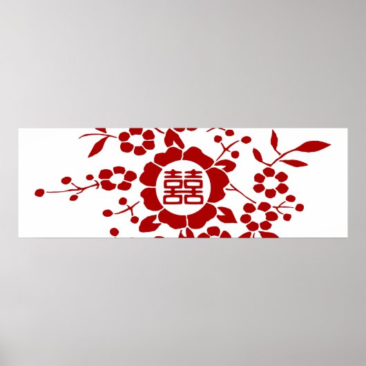 Schnitte aus Blumenpapier - weißes doppeltes Glück Poster (Vorne)