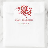 Schnitte aus Blumenpapier - weißes doppeltes Glück Runder Aufkleber (Tasche)