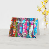 Schnitte in mehreren Farben Happy Birthday Card Karte (Gelbe Blume)