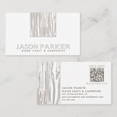 Schnittholz Moderner beruflicher Zimmermann Qr Cod Visitenkarte (Vorne/Hinten)