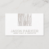 Schnittholz Moderner beruflicher Zimmermann Qr Cod Visitenkarte (Vorderseite)