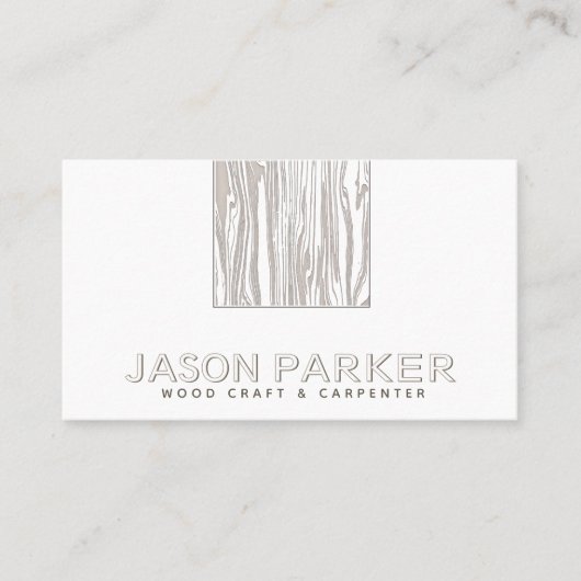 Schnittholz Moderner beruflicher Zimmermann Qr Cod Visitenkarte (Vorderseite)