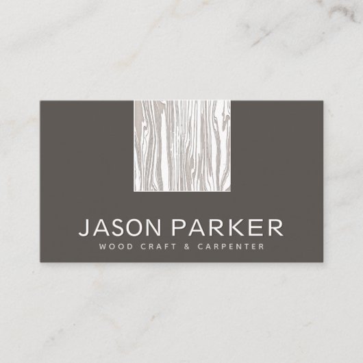 Schnittholz Moderner beruflicher Zimmermann Qr Cod Visitenkarte (Vorderseite)