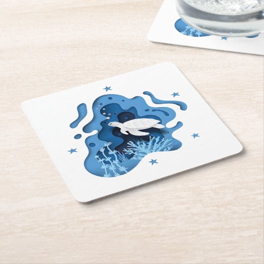 Schnittkunst Rechteckiger Pappuntersetzer (angewinkelt)