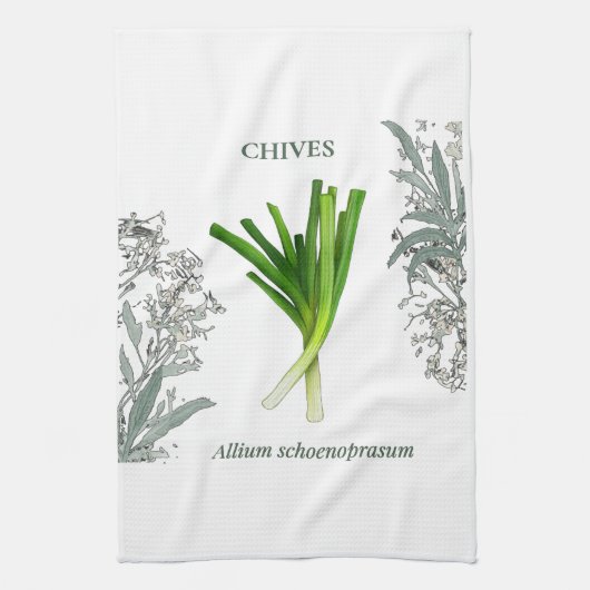 Schnittlauch — Allium schoenoprasum Geschirrtuch (Vertikal)
