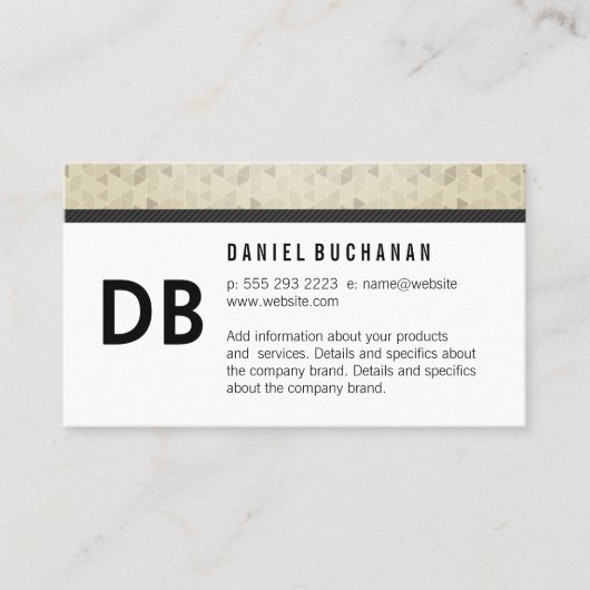 Schnittmuster für Unternehmensprofilen Visitenkarte (Vorderseite)